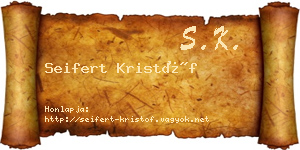 Seifert Kristóf névjegykártya